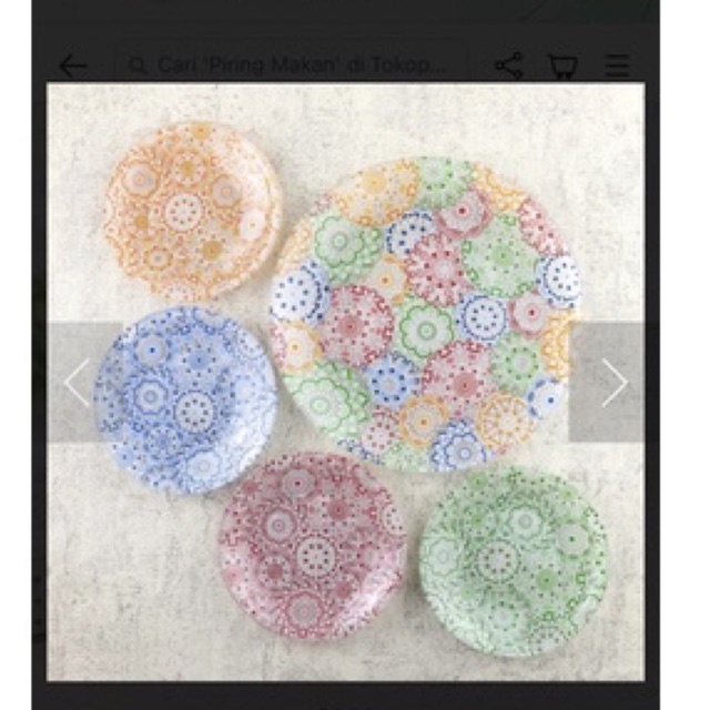 Multicolor plate set BRIGHTON