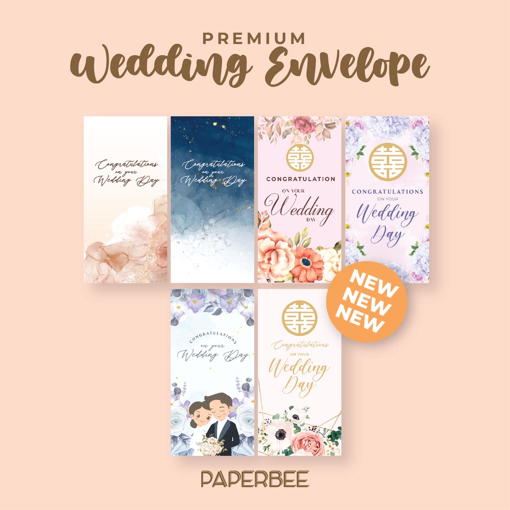 Angpau / Angpao / Amplop / Hongpao Pernikahan Wedding Envelope Bisa Tulis Nama
