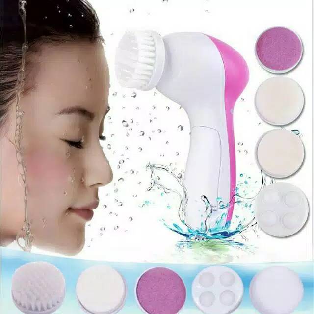 Alat pembersih wajah facial massager 5in1 membersihkan kotoran komedo