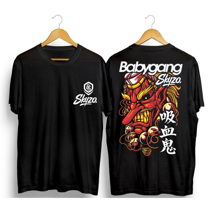 T-shirt Kaos Distro Fashion Baju Pria/Wanita Kaos Skyzo Topeng Ronin