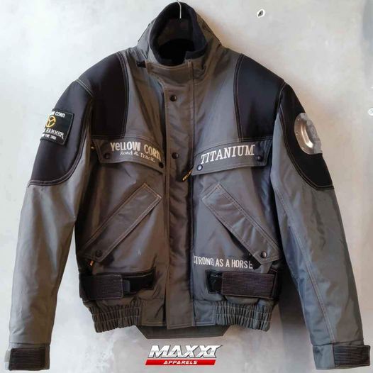 Jaket motor yellow corn - Titanium Grey
