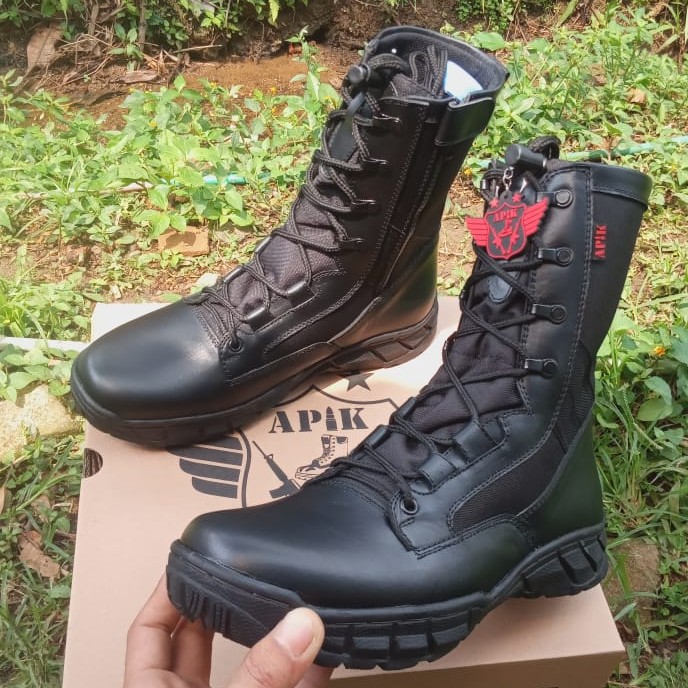 SEPATU PDL GEN 6 APIK KULIT SAPI ASLI SEPATU PDL TNI POLRI SECURITY SATPAM SEPATU BOOTS PRIA WANITA