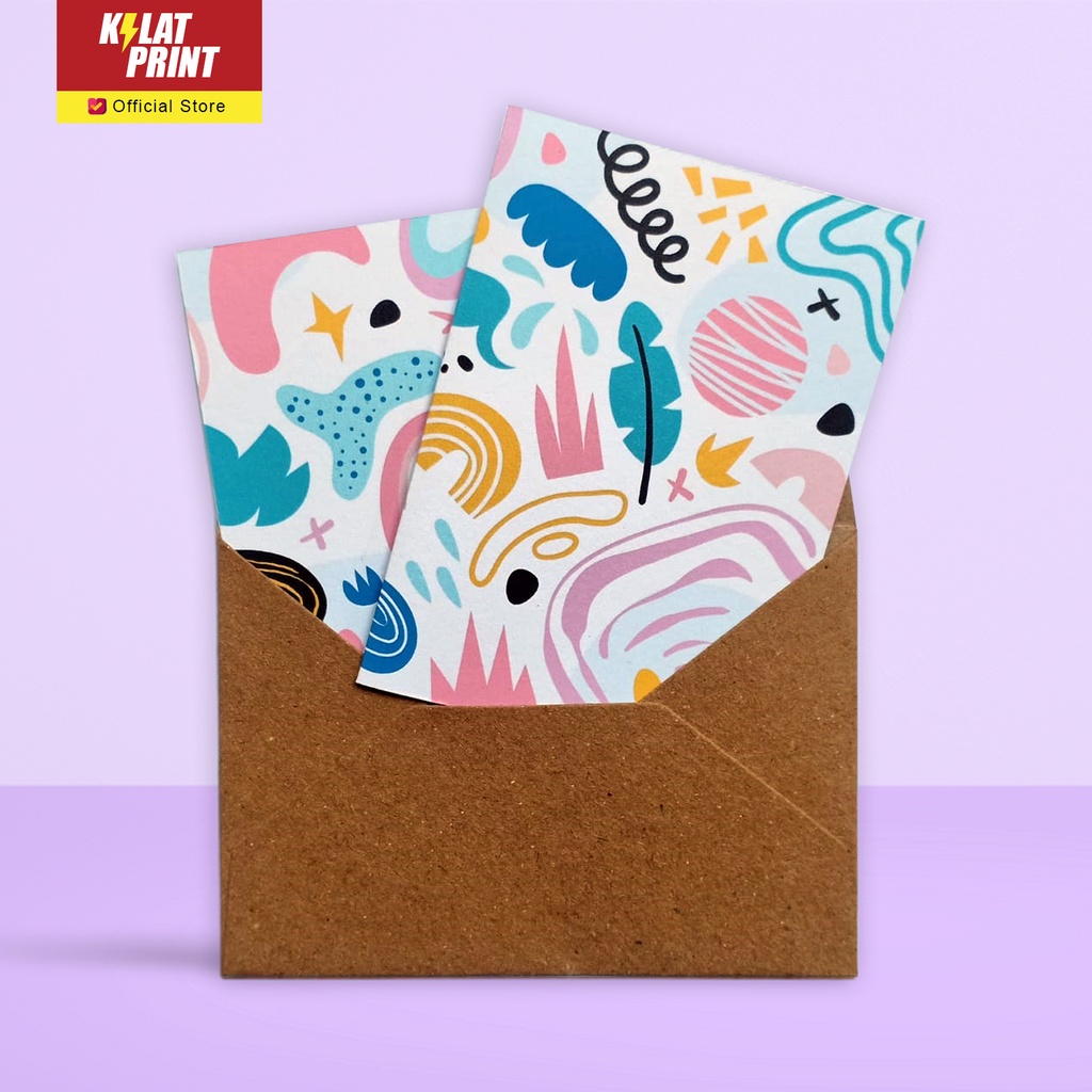 Gift Card Kartu Ucapan Abstract Art Colorful