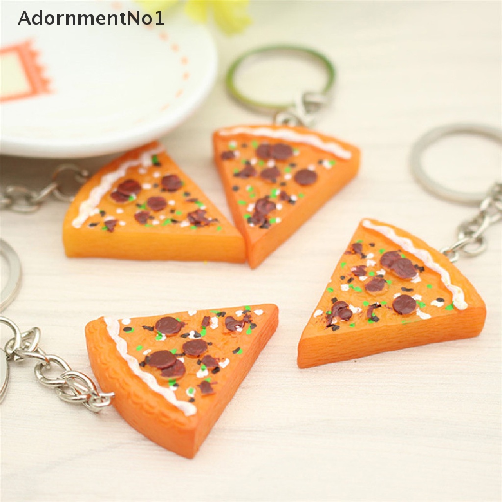 (AdornmentNo1) 1pc / 6pcs Gantungan Kunci Bentuk Pizza