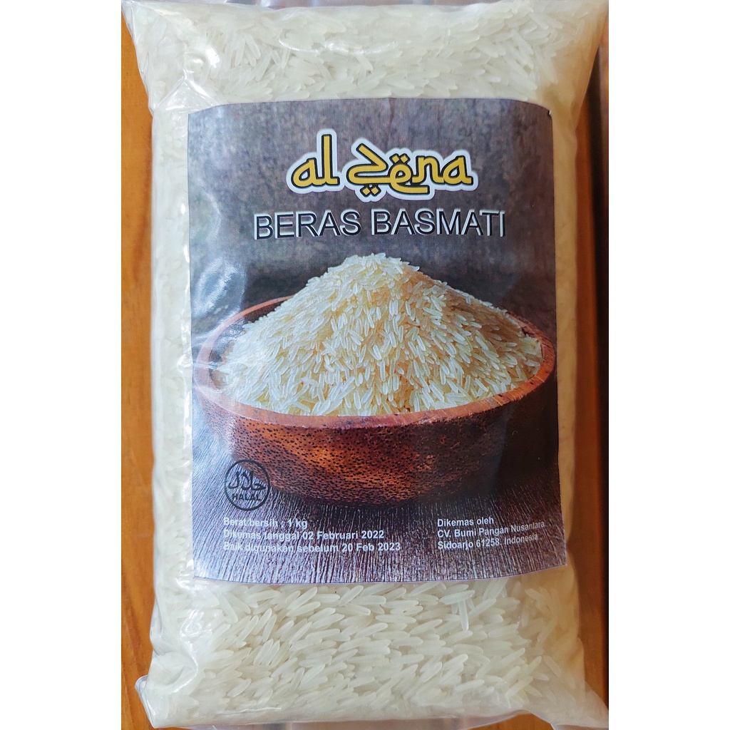 Jual Beras Basmati Nasi Kebuli Biryani Khabsah Mandhi Al Zena Kemasan Kg Indonesia Shopee