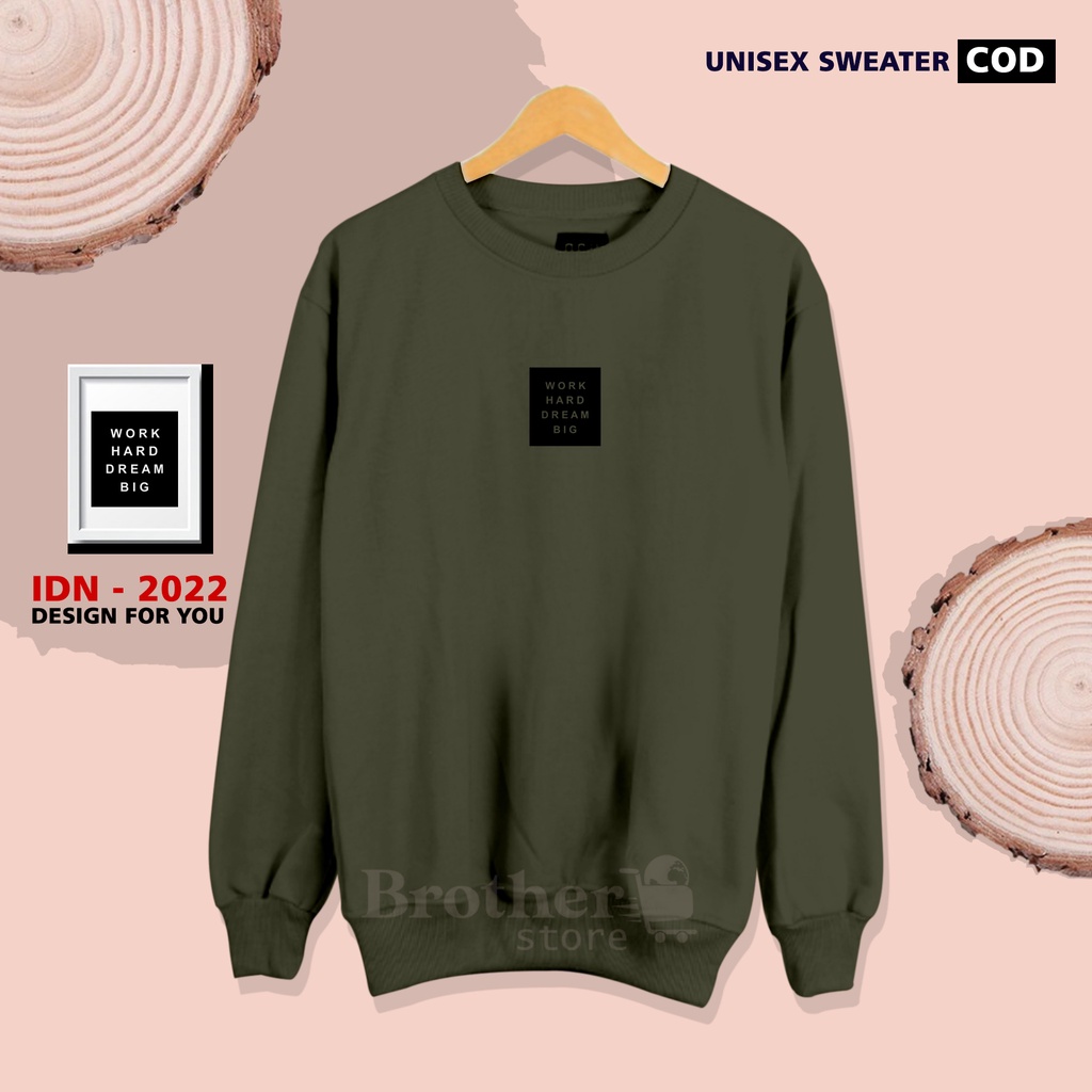 ( PROMO COD ) Brother Store - Sweater crewneck sweatshirt - Work Hard