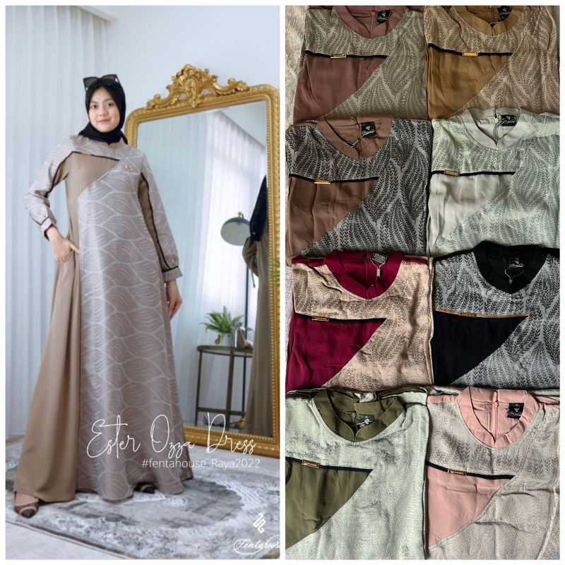 gamis by fenta house Ester ozza dress gamis mewah 2022 kualitas butik