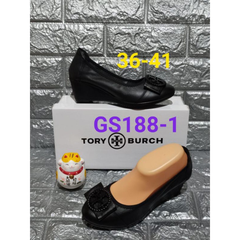 Tory wedges logo / Sepatu tory wedges