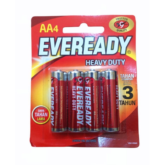 Baterai Eveready Merah AA AAA A2 Isi 4 pc Battre Jam Dinding