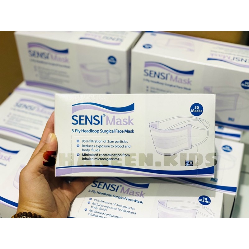 MASKER SENSI HEADLOOP 3 PLY ORIGINAL ISI 50 pcs | Shopee Indonesia