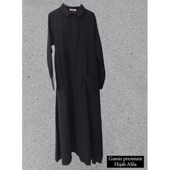 [PRELOVED] Gamis Premium Hijab Alila Hitam S