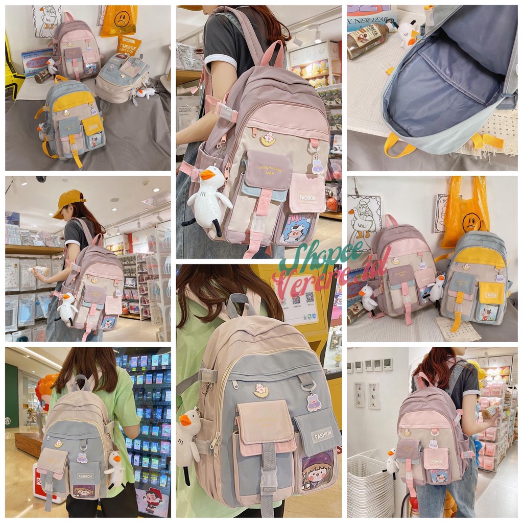 Joshee Tas Ransel Wanita Backpack Wanita Backpack Pria Tas Sekolah Tas Anak 0544 Backpack Nylon 02, 06