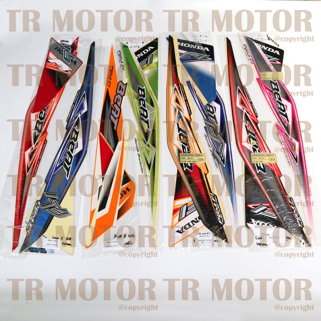 Stiker Motor Beat Fi 2013 Sticker Striping Full Body Motor