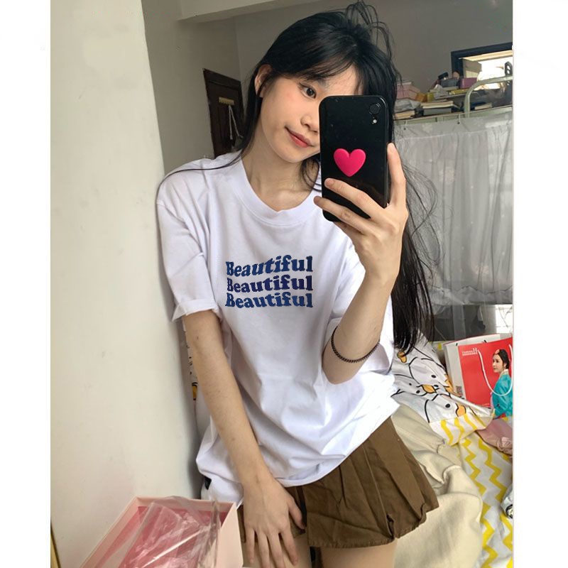 kaos atasan wanita import katun  / t shirt original fashion / baju kaos wanita street style lengan pendek