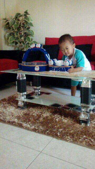 Toples Set Flanel + Keranjang Aqua  16 Lubang