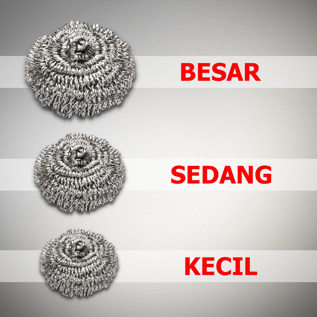 Sabut Cuci Piring Kawat Stainless Besar Kecil Jumbo Spon Spons Sponge