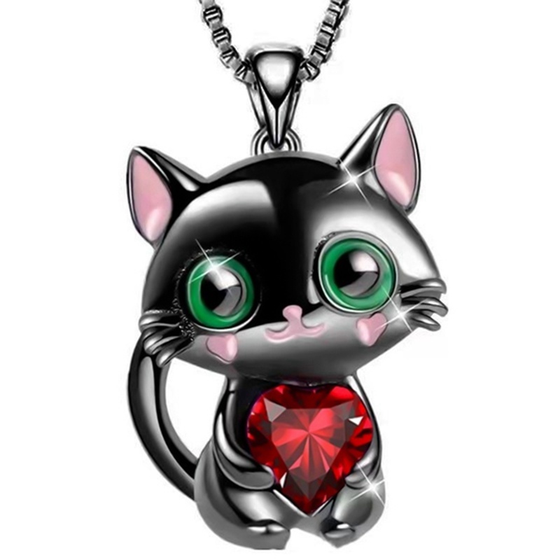 Kalung Liontin Unicorn Aksen Kristal Berlian Imitasi Warna-Warni Untuk Wanita