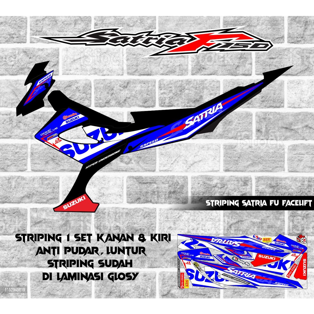 STRIPING STICKER VARIASI SUZUKI SATRIA FU FACELIFT