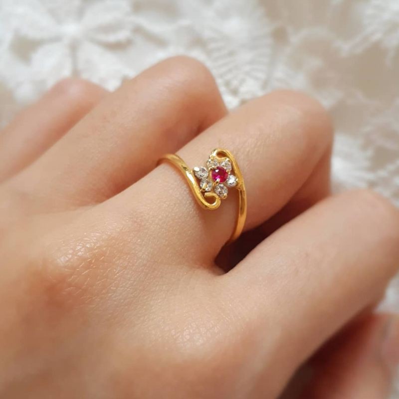 Cincin Bunga Emas Muda 1 gram