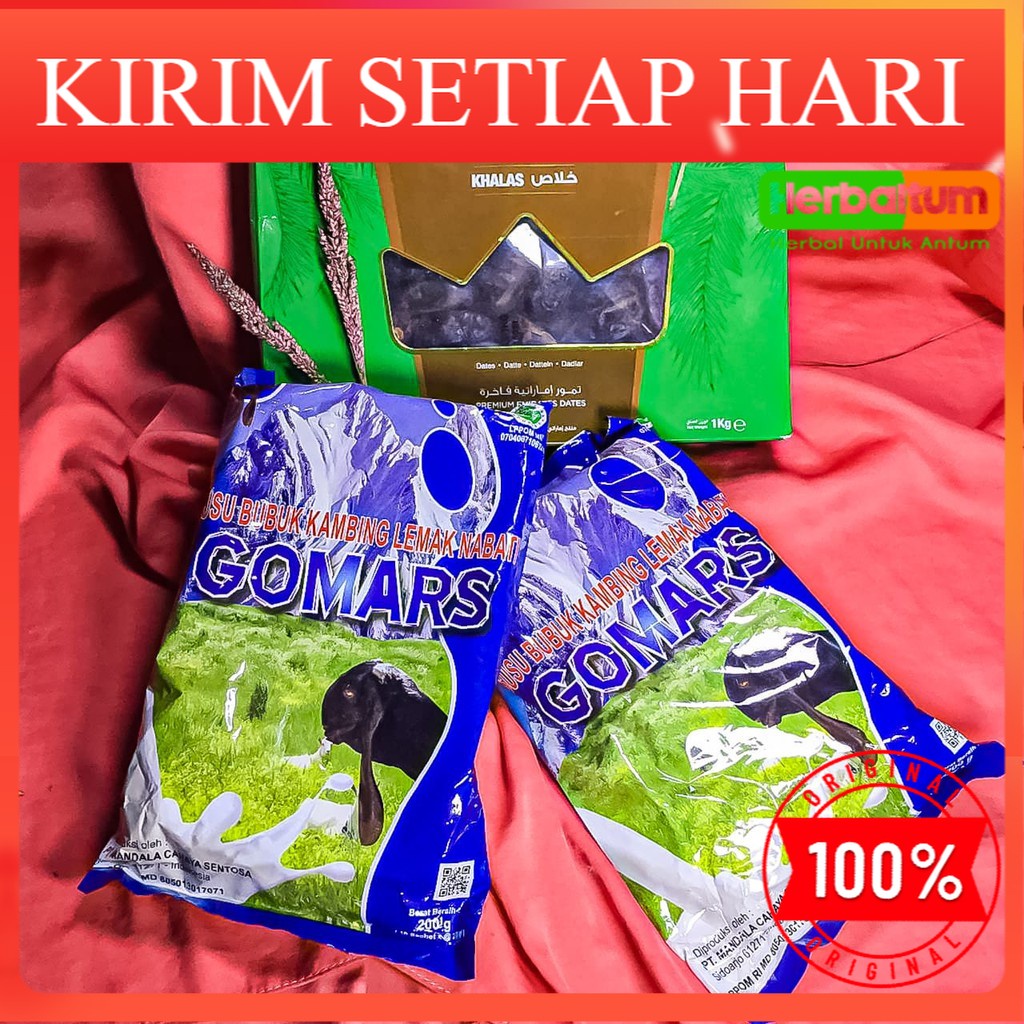 

Susu Kambing Kurma Madu - Kurma Khalas Datecrown 1 KG - Susu kambing Sachet (20 Sachet)