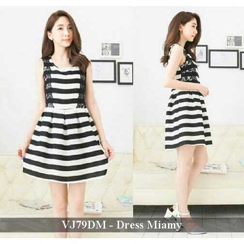 grosir dress cewek terkini | pusat reseller drosphip baju wanita murah | VJ79DM - DRESS MIAMY