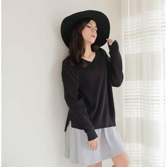 Queenbags89 baju outfit cewek baju atasan wanita baju Rajut lisdia sweater