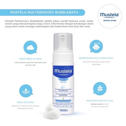 [BPOM] Mustela Stelatopia Foam Shampoo 150ml / Shampo / Baby Shampoo / MY MOM