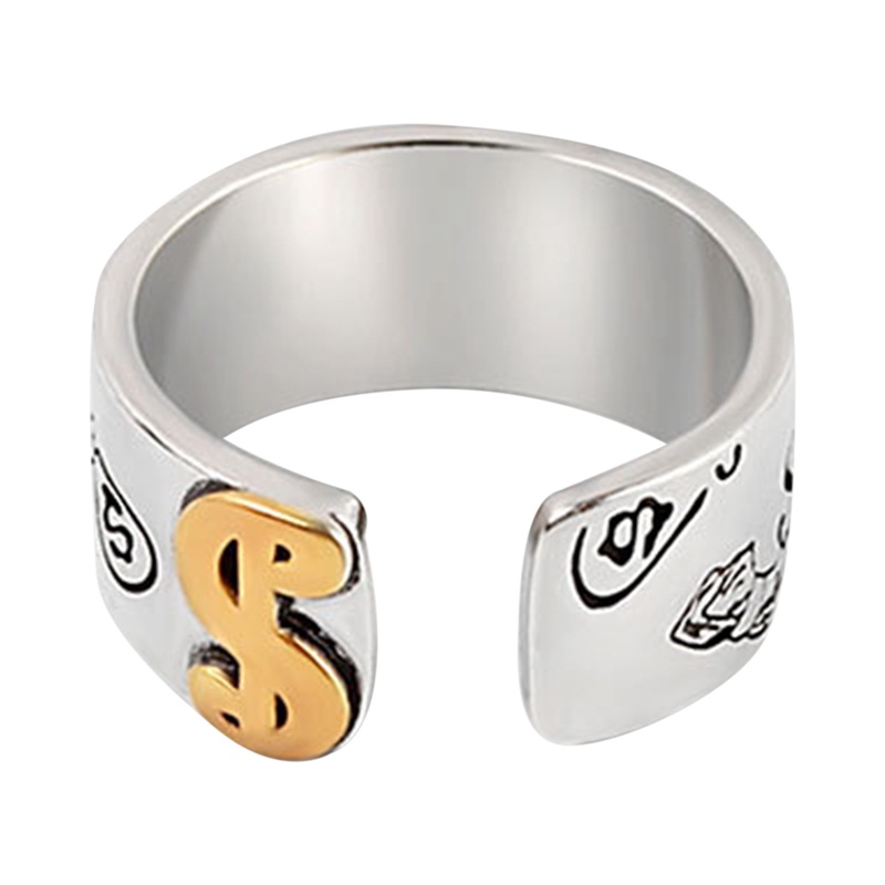 Perhiasan Cincin Sterling Silver 925 Wanita Adjustable Desain Bintang Smiley Face Vintage