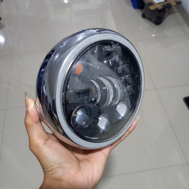 Lampu Depan CB Japstyle LED Daymaker Set Batok YB 100 Headlamp Custom pnp CB GL