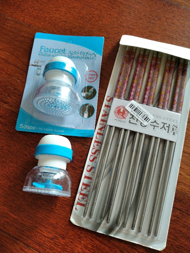 Water Filter Saringan Kran Air Wastafel Sambungan Tambahan Extender Keran Air Aerator Putar 360