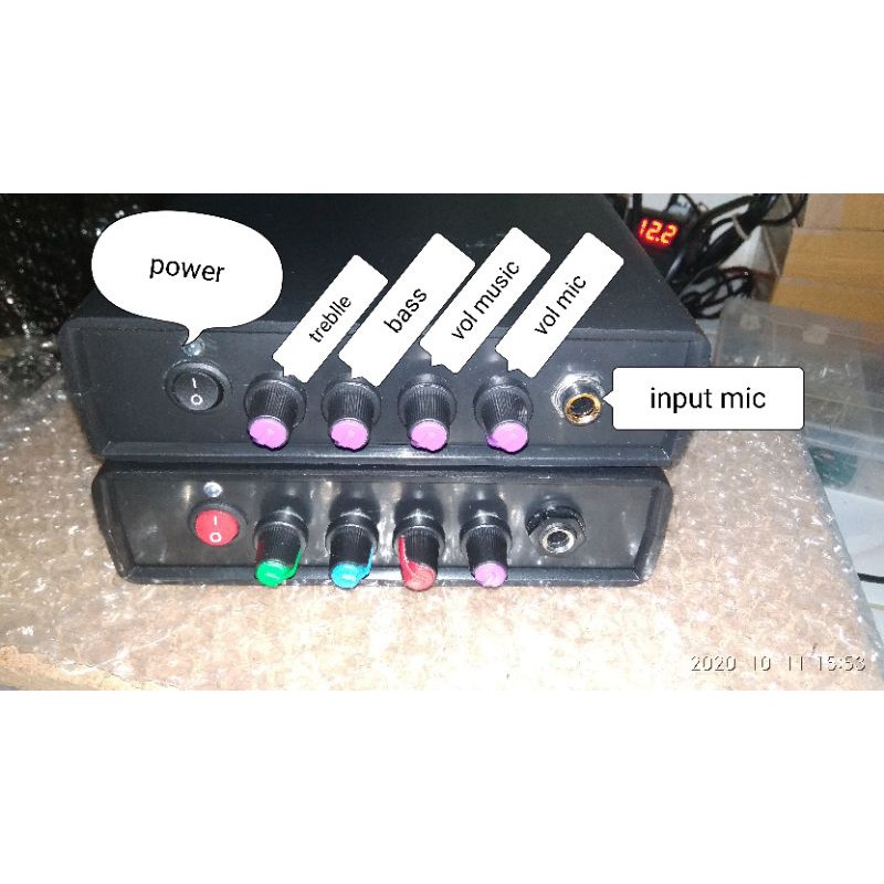 amplifier mobil plus mic karaoke/ amplifier rumahan + mic