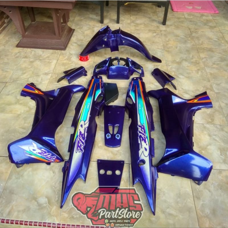 COVER BODY/BODI HALUS YAMAHA FIZR FIZ R BODY FIZR FULLSET UNGU DECAL CUSTOM