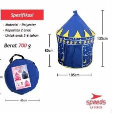 Tenda Kids Portable Tent Material Polyester / Tenda Mainan Anak Model Castle AN 8109 Pink Dan Biru