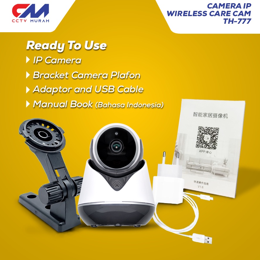 Kamera CCTV IP Simcard 4G 2MP Full HD 1080p, Support Menggunakan Modem 4G, Tanpa Wifi &amp; Kabel App CARECAM