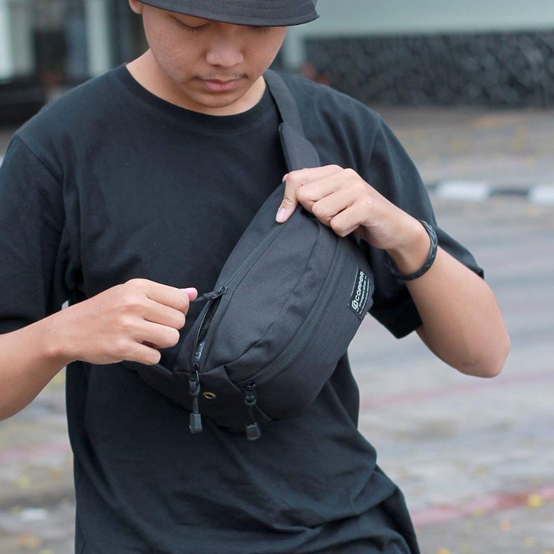 Bos - Tas Salempang Pria Waistbag Selempang Pinggang Murah Bahan Cordura