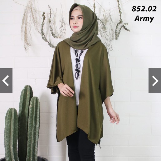 BD 852 CARDIGAN - ABG OUTER POLOS HYGET LUARAN PENDEK CANTIK KANTOR KERJA MURAH MUSLIMAH CANTIK RENA