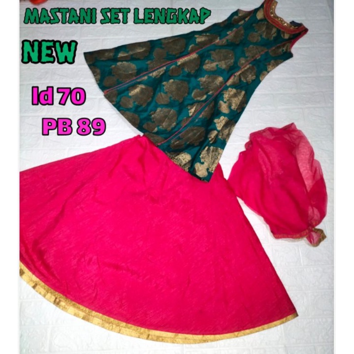 Mastani anak set lengkap / baju india anak