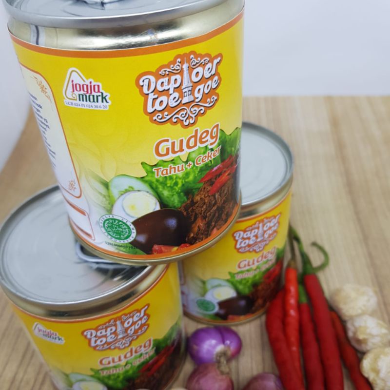 

Gudeg Kaleng Jogja Premium Dapoer Toegoe, Gudeg Tahu + Ceker Ayam gudeg kaleng 350gram Oleh oleh khas jogja