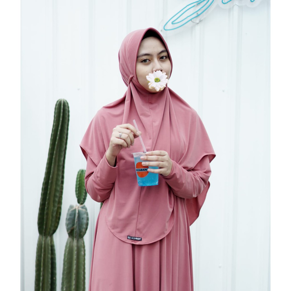 AGHNIA -  Biala Pad Stella Hijab Instan Tali