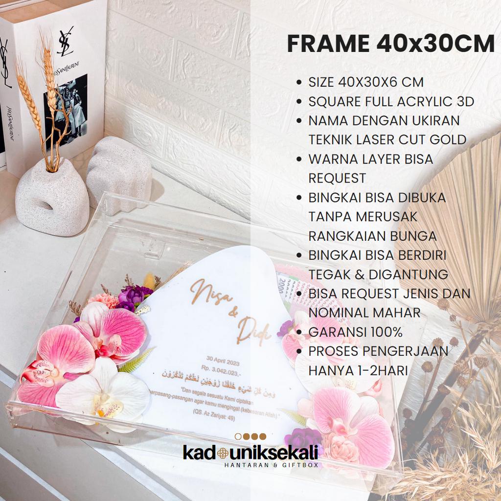 Mahar Botanical Mahar Tetes Air 30x40cm Mahar Pernikahan Custom Warna