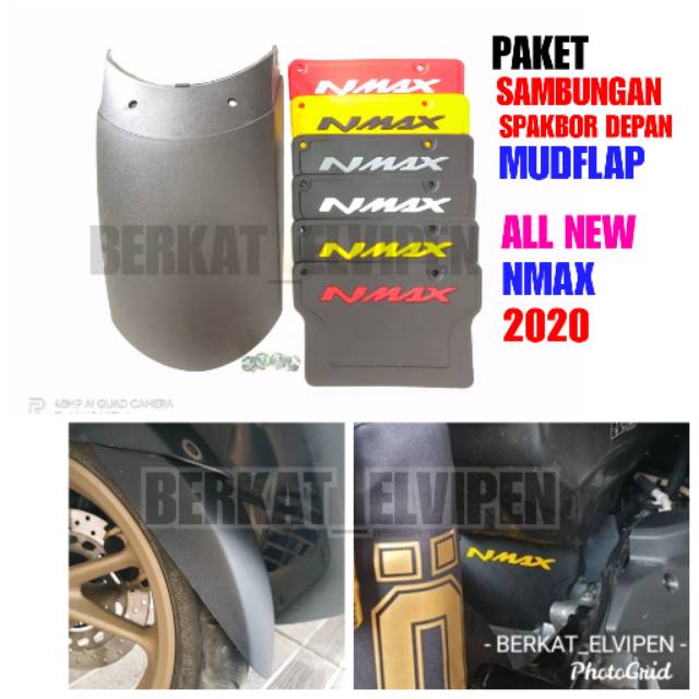 Jual Paket Sambungan Spakbor Depan Dan Mudflap Anti Lumpur Yamaha All New Nmax Shopee