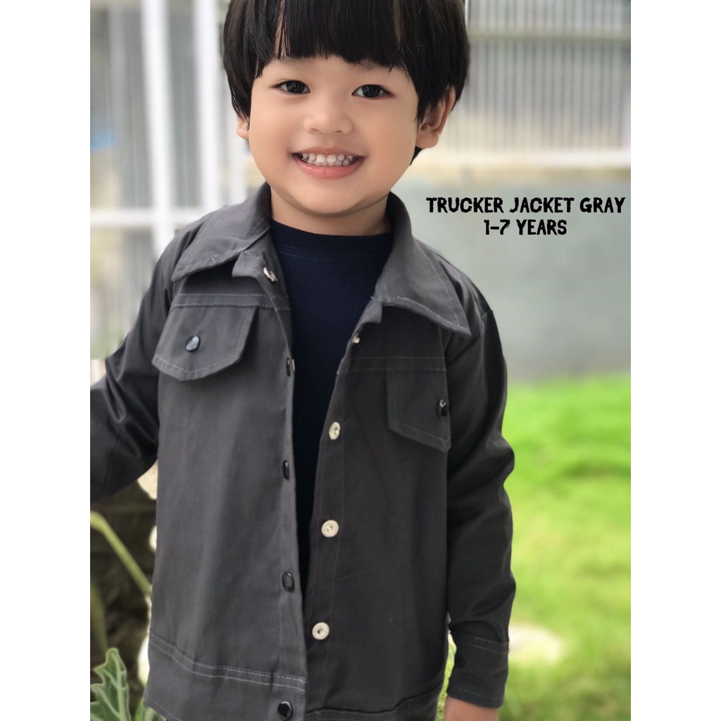 Jaket Kemeja Anak Coduroy warna GRAY | 2-7 Yrs / Jaket Kekinian 2022