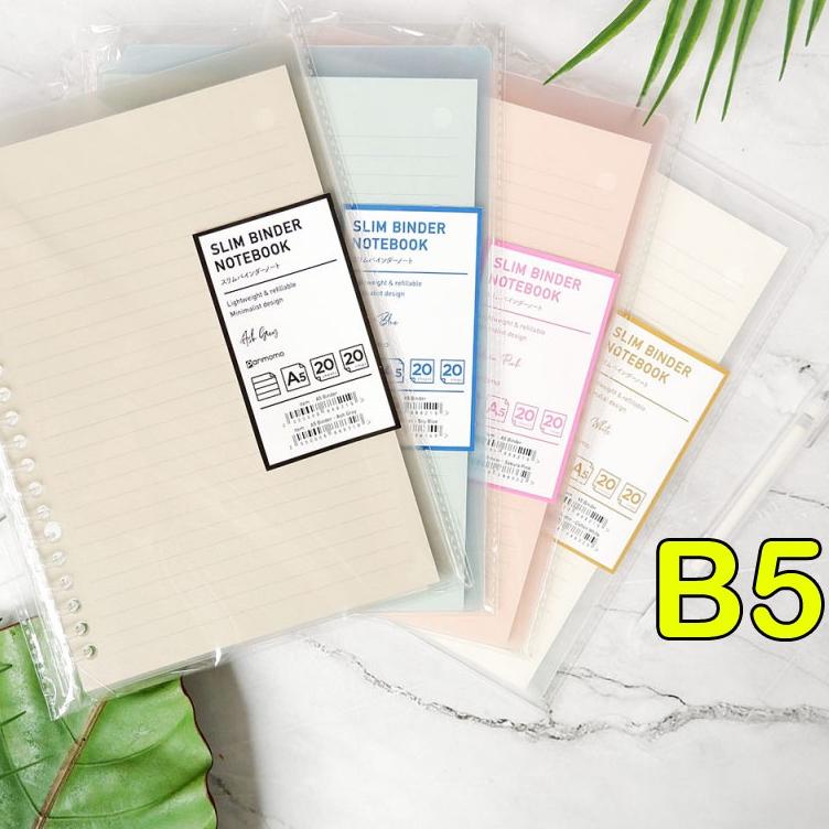 

Flash Sale|SQ13|Panmomo Slim File Binder B5 26 Ring Plastik PVC Sampul Warna Buku Penyimpanan Kertas Isi Ulang Tahan Basah Anti Karat