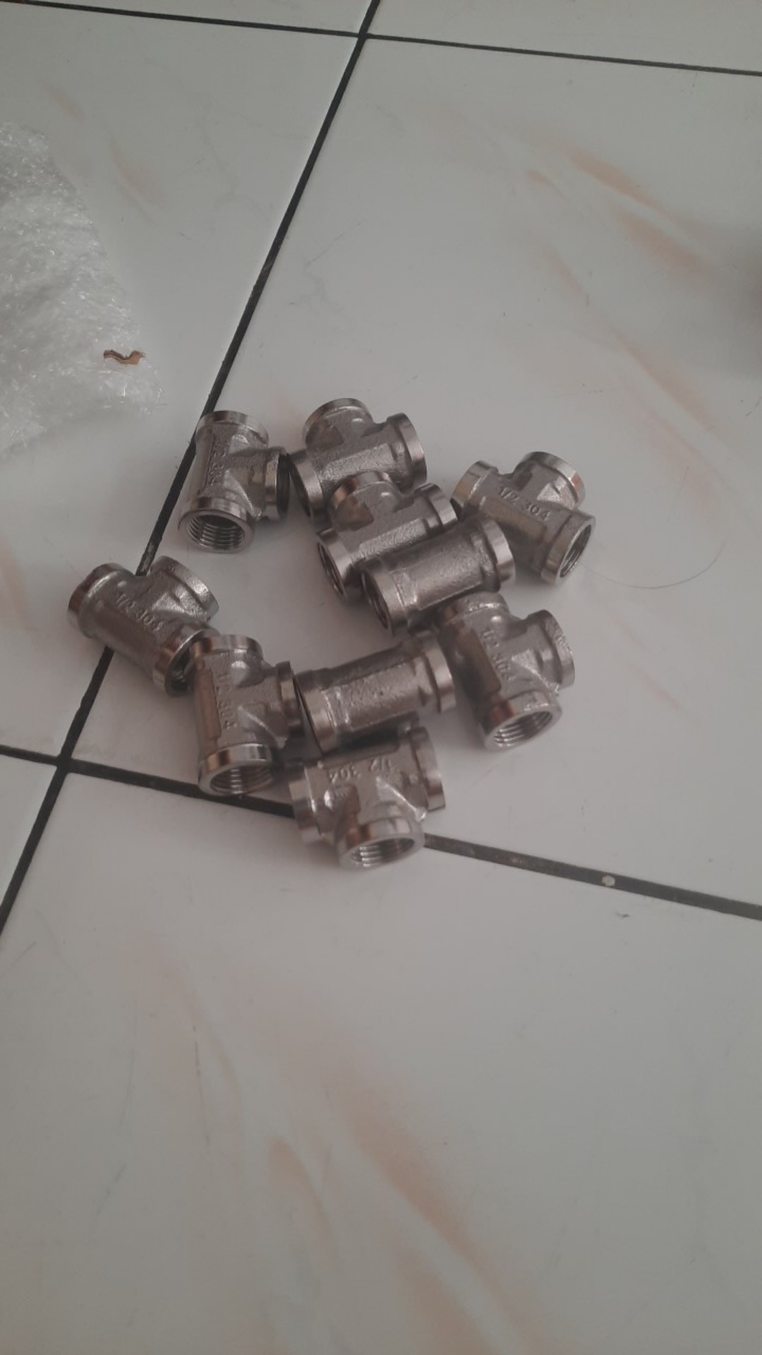Tee Drat Dalam 1/2 Inch Stainles Steel 304 - Nepel Tee Drat Dalam Kran Pipa