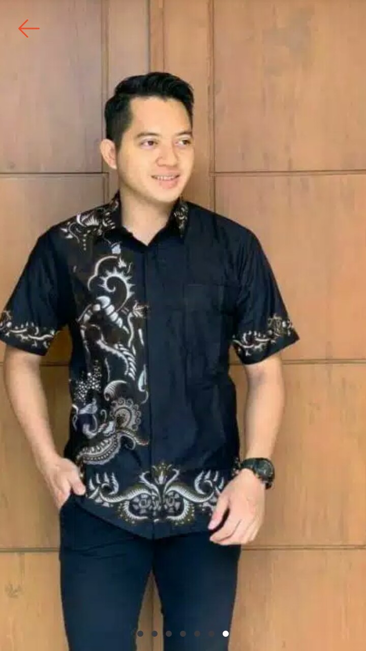 Nailo Batik Hrb026 Kenongo Kemeja Tosca Pendek Pekalongan Padi M L Xl Sogan Tulis Halus