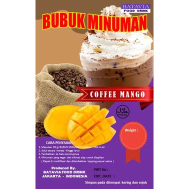 

bubuk minuman coffee mango