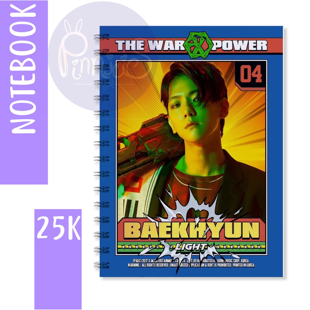 

notebook/bukutulis kpop exo power baekhyun