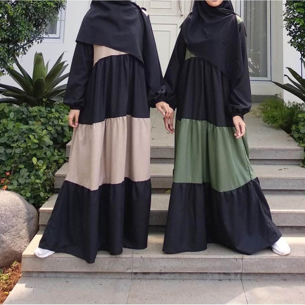 GF  ~ EMILIA MAXI baju muslim wanita ABAYA KEKINIAN GAMIS JUMBO