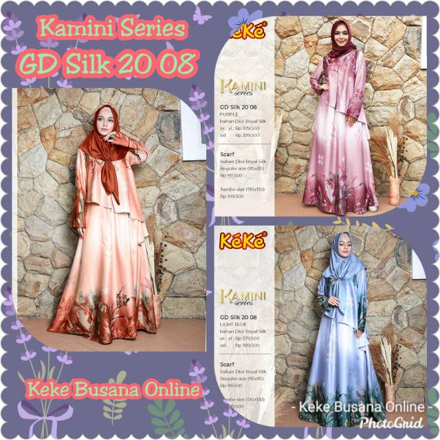 Gamis Dewasa Keke ~ Kamini Series GD Silk 20 08 ~