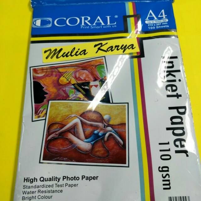 

Inkjet Paper A4 110 gsm isi 100 lembar